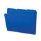 Top Tab Poly Colored File Folders, 1/3-cut Tabs: Assorted, Letter Size, 0.75" Expansion, Blue, 24/box