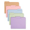 Colored File Folders, 1/3-cut Tabs: Assorted, Letter Size, 0.75" Expansion, Assorted Colors, 100/box