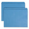 Reinforced Top Tab Colored File Folders, Straight Tabs, Letter Size, 0.75" Expansion, Blue, 100/box