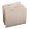 Colored File Folders, 1/3-cut Tabs: Assorted, Letter Size, 0.75" Expansion, Gray, 100/box