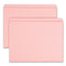 Reinforced Top Tab Colored File Folders, Straight Tabs, Letter Size, 0.75" Expansion, Pink, 100/box