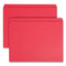 Reinforced Top Tab Colored File Folders, Straight Tabs, Letter Size, 0.75" Expansion, Red, 100/box