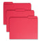 Reinforced Top Tab Colored File Folders, 1/3-cut Tabs: Assorted, Letter Size, 0.75" Expansion, Red, 100/box