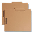 Top Tab Fastener Folders, Guide-height 2/5-cut Tabs, 0.75" Expansion, 2 Fasteners, Letter Size, 11-pt Kraft, 50/box