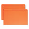 Reinforced Top Tab Colored File Folders, Straight Tabs, Legal Size, 0.75" Expansion, Orange, 100/box