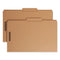 Top Tab Fastener Folders, Guide-height 2/5-cut Tabs, 0.75" Expansion, 2 Fasteners, Legal Size, 11-pt Kraft, 50/box