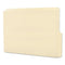 Heavyweight Manila End Tab Folders, 9" High Front, 1/2-cut Tabs: Bottom, Letter Size, 0.75" Expansion, Manila, 100/box