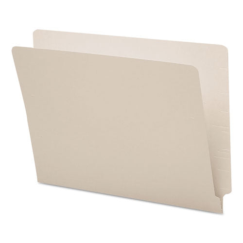 Shelf-master Reinforced End Tab Colored Folders, Straight Tabs, Letter Size, 0.75" Expansion, Gray, 100/box