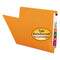 Shelf-master Reinforced End Tab Colored Folders, Straight Tabs, Letter Size, 0.75" Expansion, Orange, 100/box