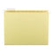 Colored Hanging File Folders With 1/5 Cut Tabs, Letter Size, 1/5-cut Tabs, Yellow, 25/box