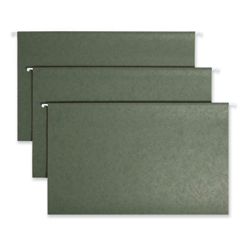 Tuff Hanging Folders With Easy Slide Tab, Legal Size, 1/3-cut Tabs, Standard Green, 20/box