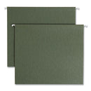 Box Bottom Hanging File Folders, 2" Capacity, Letter Size, Standard Green, 25/box