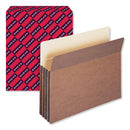 Redrope Drop Front File Pockets, 3.5" Expansion, Letter Size, Redrope, 25/box