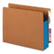 Redrope Drop-front End Tab File Pockets, Fully Lined 6.5" High Gussets, 3.5" Expansion, Letter Size, Redrope/blue, 10/box