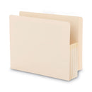 Manila End Tab File Pockets, 3.5" Expansion, Letter Size, Manila, 25/box