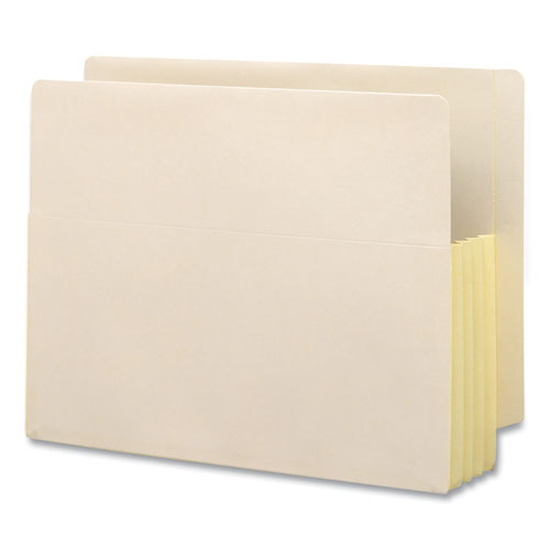 Manila End Tab File Pockets With Tyvek-lined Gussets, 3.5" Expansion, Letter Size, Manila, 10/box