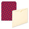 Manila File Jackets, 2-ply Straight Tab, Letter Size, Manila, 100/box