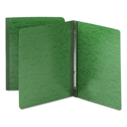 Prong Fastener Pressboard Report Cover, Two-piece Prong Fastener, 3" Capacity, 8.5 X 11, Green/green