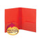 Poly Two-pocket Folder With Fasteners, 180-sheet Capacity, 11 X 8.5, Red, 25/box