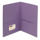 Two-pocket Folder, Textured Paper, 100-sheet Capacity, 11 X 8.5, Lavender, 25/box