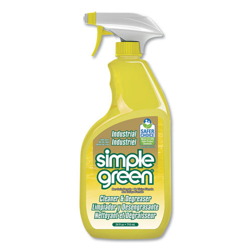 Industrial Cleaner And Degreaser, Concentrated, Lemon, 24 Oz Spray Bottle, 12/carton