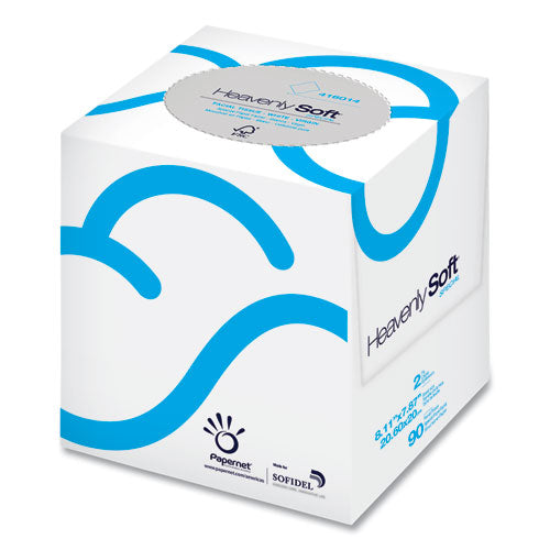 Heavenly Soft Facial Tissue, 2-ply, White, 90/cube Box, 36 Boxes/carton