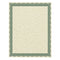 Parchment Certificates, Traditional, 8.5 X 11, Ivory With Green Border, 50/pack