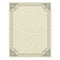 Parchment Certificates, Vintage, 8.5 X 11, Ivory With Silver Foil Border, 50/pack