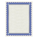 Parchment Certificates, Academic, 8.5 X 11, Ivory With Blue/silver Foil Border, 15/pack