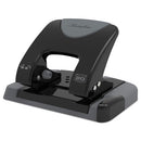 20-sheet Smarttouch Two-hole Punch, 9/32" Holes, Black/gray