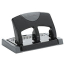 45-sheet Smarttouch Three-hole Punch, 9/32" Holes, Black/gray