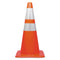 Traffic Cone, 14 X 14 X 28, Orange/silver