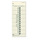 Time Clock Cards, Replacement For 10-800292/m-33, One Side, 3.5 X 9, 100/pack