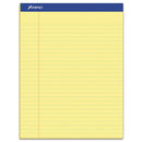 Perforated Writing Pads, Wide/legal Rule, 50 Canary-yellow 8.5 X 11.75 Sheets, Dozen