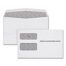 1099 Double Window Envelope, Commercial Flap, Gummed Closure, 5.63 X 9, White, 24/pack