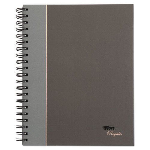 Royale Wirebound Business Notebooks, 1-subject, Medium/college Rule, Black/gray Cover, (96) 8.25 X 5.88 Sheets