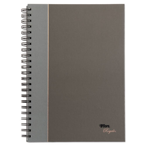 Royale Wirebound Business Notebooks, 1-subject, Medium/college Rule, Black/gray Cover, (96) 11.75 X 8.25 Sheets