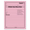 Pink Message Pad, One-part (no Copies), 4.25 X 5.5, 50 Forms/pad, 12 Pads/pack