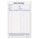 Daily Time And Job Sheets, One-part (no Copies), 8.5 X 5.5, 200 Forms/pad, 2 Pads/pack