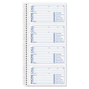 Spiralbound Message Book, Two-part Carbonless, 5 X 2.75, 4 Forms/sheet, 400 Forms Total