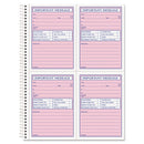 Telephone Message Book With Fax/mobile Section, Two-part Carbonless, 3.88 X 5.5, 4 Forms/sheet, 200 Forms Total