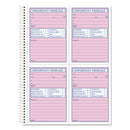 Telephone Message Book With Fax/mobile Section, Two-part Carbonless, 3.88 X 5.5, 4 Forms/sheet, 400 Forms Total