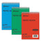 Memo Pads, Narrow Rule, Assorted Cover Colors, 40 White 4 X 6 Sheets, 3/pack