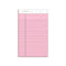 Prism + Colored Writing Pads, Narrow Rule, 50 Pastel Pink 5 X 8 Sheets, 12/pack