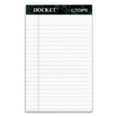 Docket Ruled Perforated Pads, Narrow Rule, 50 White 5 X 8 Sheets, 12/pack