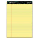 Docket Ruled Perforated Pads, Wide/legal Rule, 50 Canary-yellow 8.5 X 11.75 Sheets, 12/pack