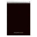 Docket Gold Planner Pad, Project-management Format, Medium/college Rule, Black Cover, 70 White 8.5 X 11.75 Sheets