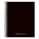 Docket Gold Planner, 1-subject, Narrow Rule, Black Cover, (70) 8.5 X 6.75 Sheets