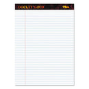 Docket Gold Ruled Perforated Pads, Wide/legal Rule, 50 White 8.5 X 11.75 Sheets, 12/pack