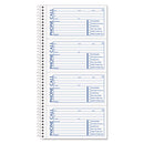 Second Nature Phone Call Book, Two-part Carbonless, 5 X 2.75, 4 Forms/sheet, 400 Forms Total